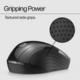 thumbnail image 5 of HP X3000 G3 Wireless Mouse - Black, 15-Month Battery, Side Grips for Control, Travel-Friendly, Blue LED, Powerful 1600 DPI Optical Sensor, Compatible with Wins PC/Laptop, Mac, Chromebook (683N7AA), 5 of 8