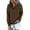 Brown, variant on QUINDOS Women's Hoodies and Sweatshirts Button Plus Size Womens Sweatshirts and Hoodies Casual Long Sleeve Crew Neck Plain Pullover Tops