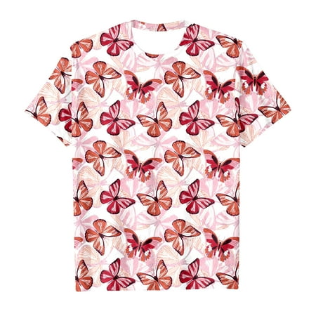 Trendy Girls Short Sleeve Graphic Tees Comfortable Casual Tops for Teen Kids Youth Fashion Apparel