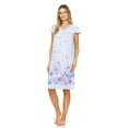 thumbnail image 2 of Lati Fashion Women Nightgowns Short Sleeve Female Nightgowns & Sleepshirts Blue XXXL, 2 of 4