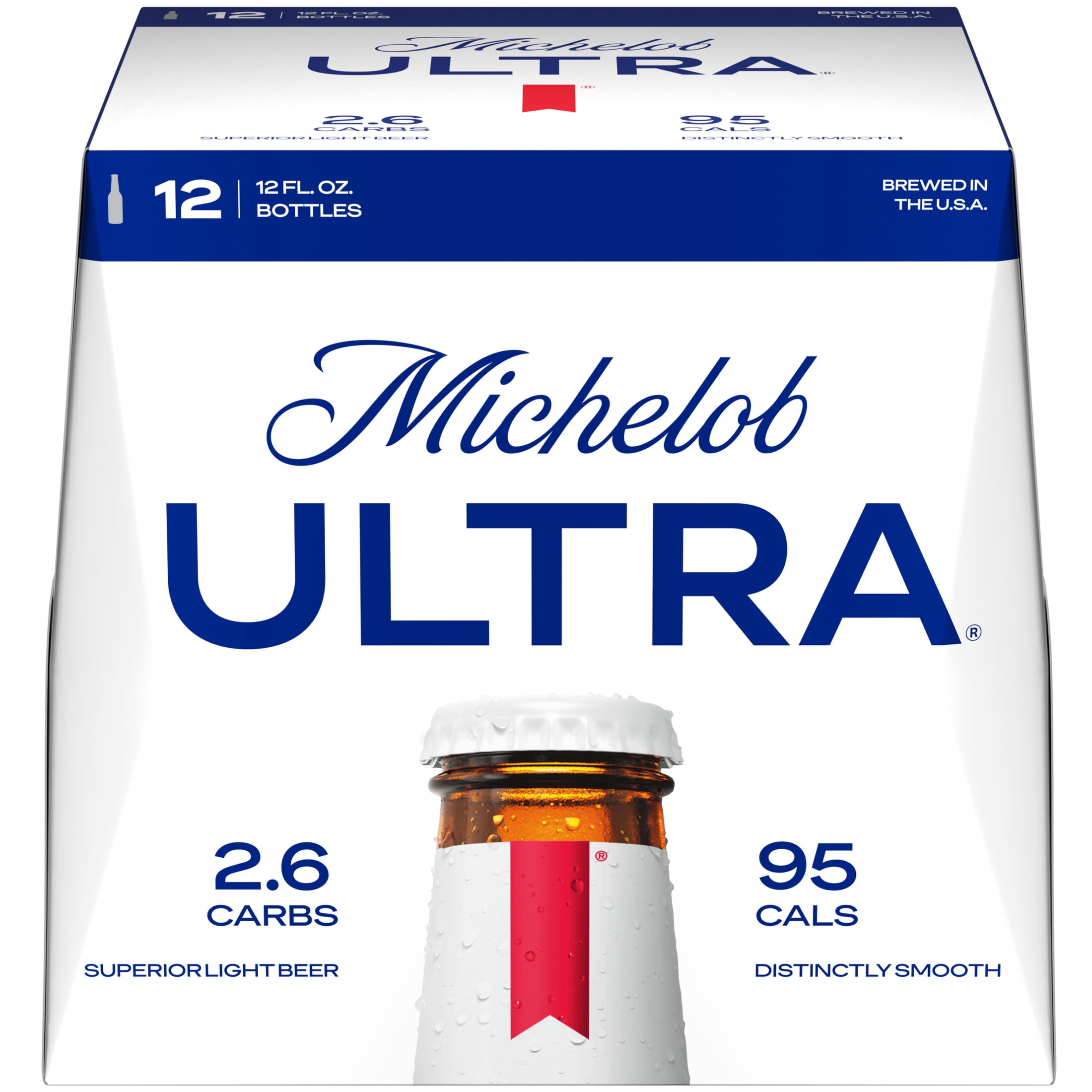 Michelob ULTRA Superior Light American Lager Beer, 12 pack 12 fl oz Glass Bottles 4.2% ABV