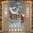 thumbnail image 6 of Winter Theme Happy Holidays Banner Festive Design Christmas Decor Snowy Scene for Holiday Celebration Indoor Display Seasonal Decoration, 6 of 9