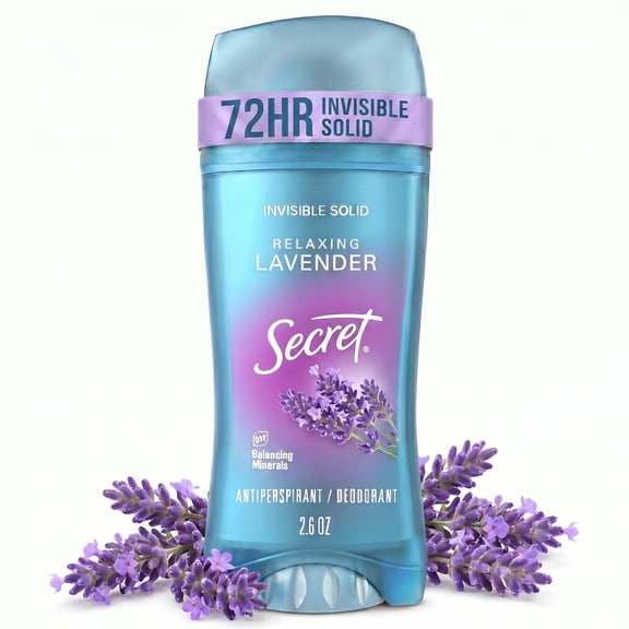 Secret Fresh Invisible Solid Antiperspirant and Deodorant, Lavender Scent, 2.6 oz