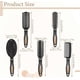 thumbnail image 2 of 5-Piece Hair Brush Set, Wet Hair Brush Detangling Paddle Brush Anti-Static Curling Brush Detangling Brush Set for Home Salon Supplies, 2 of 4
