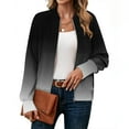 thumbnail image 2 of Enjoytime Women's Outerwear Gradient Long Sleeve Zip Up Jackets Casual Lightweight Fall Fashion 2025 Winter Coats, 2 of 7