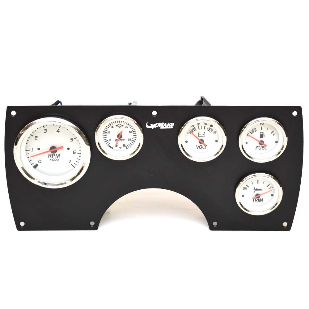 Mako Boat Gauge Panel 303534 214 CC Teleflex 14 3/4 Inch Black