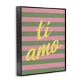 thumbnail image 2 of Stupell Industries Mid-Century Ti Amo Pink Green Stripes Black Framed Giclee Art, 11 x 14, by SD Graphics Studio, 2 of 8