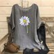 thumbnail image 3 of Camisetas de Manga Corta para las Mujeres Mezcla de Lino de Ajuste Suelto Top de Camiseta Casual, Blusas para las Mujeres Casual, 3 of 3