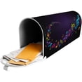thumbnail image 5 of Music Notes Colorful Magnetic Mailbox Cover MailWrap Standard Size 21" x 18" for Garden Yard Outdoor Home Decor, 5 of 6