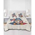 thumbnail image 2 of Quilt King Size Bedding Set, Patriotic Gnomes Reversible Summer Quilt 3 Pieces, Independence 250 Memorial Vintage Beige Lightweight Bedspreads Coverlets with 2 Pillow Shams for All Seasons, 2 of 5