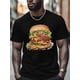 thumbnail image 1 of Hamburger T Shirt for Men Graphic Short Sleeve Top Tees, 1 of 8
