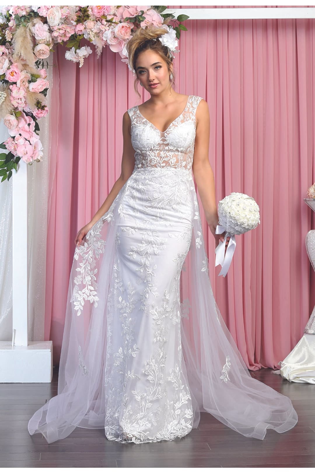 Ivory Wedding Dress with Train