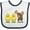White and Navy, variant on Inktastic Duck Duck Moose? Boys or Girls Baby Bib