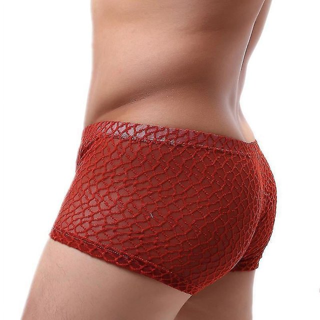 Boxer para Hombre, ropa interior Sexy para Hombre, Boxershorts transpirables de encaje, calzoncillos para Hombre, Boxers sólidos para Hombre, Boxer Shorts, bragas para Hombre