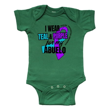 

Inktastic Suicide Prevention I Wear Teal and Purple for My Abuelo Gift Baby Boy or Baby Girl Bodysuit