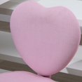 thumbnail image 2 of Resenkos Heart Love Shaped Back Design Office Chair With Adjustable Height, 360-Degree Rotating Wheels, Assembly Required, Linen, Pink, 2 of 8