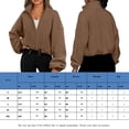 thumbnail image 2 of Abrigo Chaqueta de moda con cuello alto, chaqueta cálida de Color sólido para mujer, traje diario de corte holgado Ygjytge Marrón T L para Mujer, 2 of 7