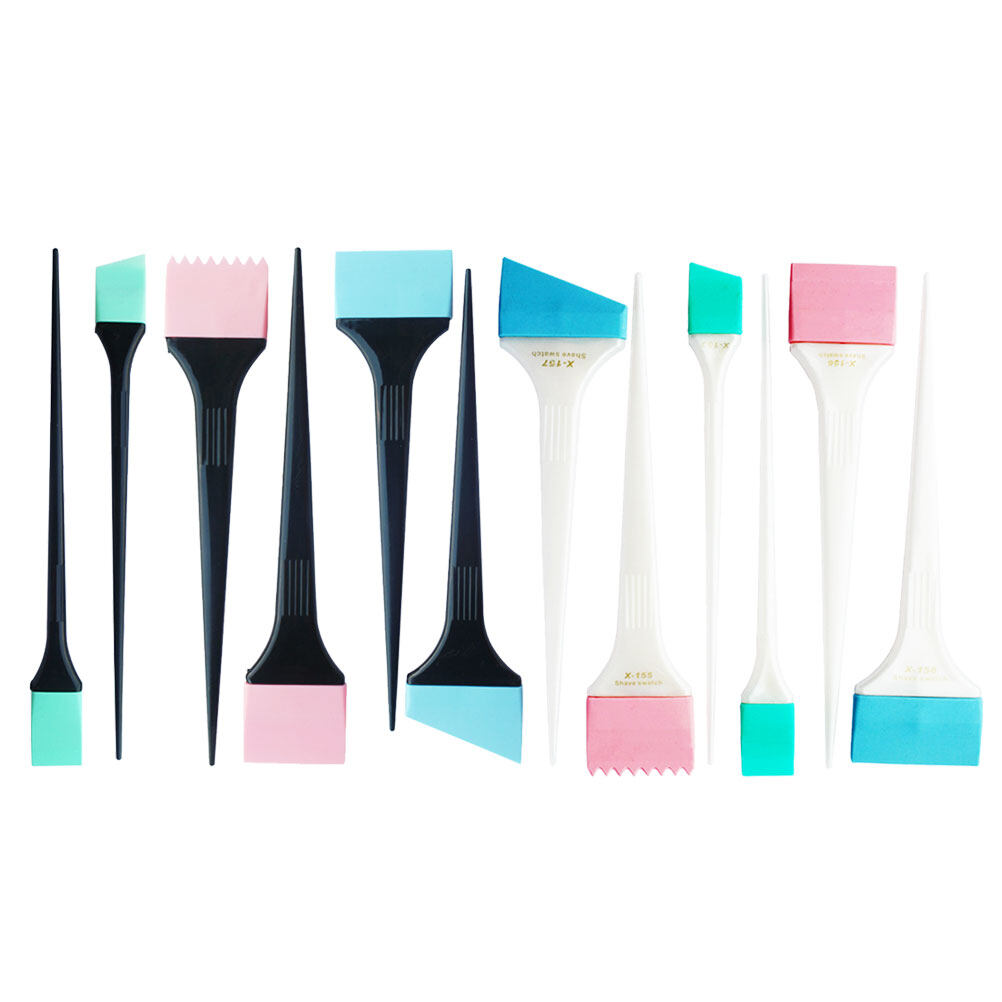 12pcs Hair Dyeing Brush Professional Coloring Applicator Tool Kit Hair Bleach Tinting Brushes