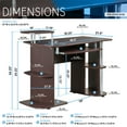 thumbnail image 4 of Techni Mobili Complete Computer Workstation Desk with Storage, Chocolate RTA-8104-CH36, 4 of 6