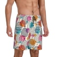 thumbnail image 2 of Fuzoiu Easter Egg Print Pajama Shorts for Men, Men's Pajama Bottoms,Mens Lounge Sleepwear,Pajama Pants with Pocket-3X-Large, 2 of 6