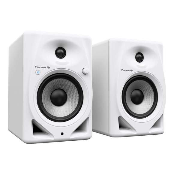 Pioneer DJ DM-50D-BT-W Par de altavoces de monitor activo de escritorio de 5 pulgadas con Bluetooth - Blanco