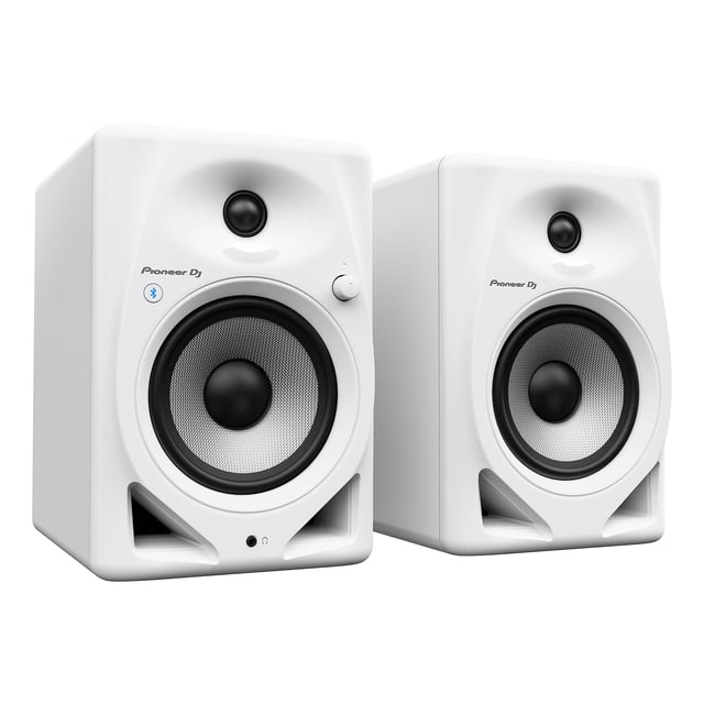 Pioneer DJ DM-50D-BT-W Par de altavoces de monitor activo de escritorio de 5 pulgadas con Bluetooth - Blanco
