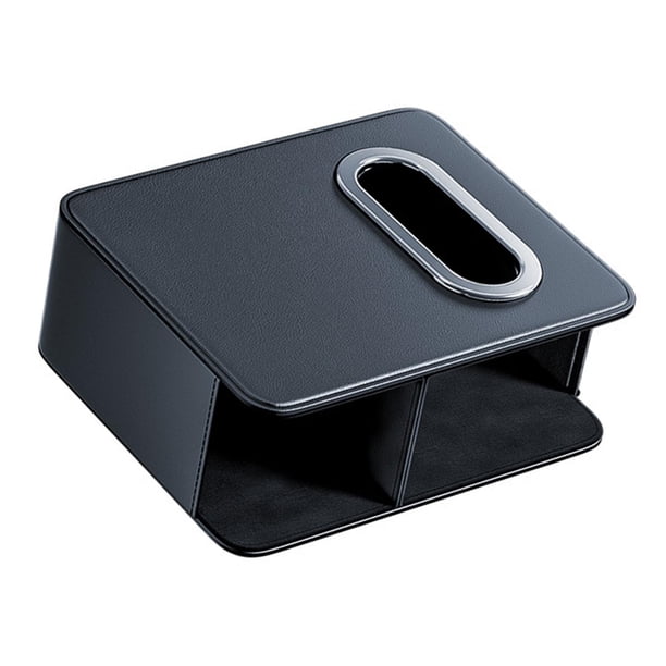 Caja de pañuelos para coche,Porta pañuelos para coche de piel sintética resistente al desgaste,Organizador de servilletas para el asiento trasero del coche,Caja de pañuelos para el asiento