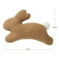 thumbnail image 2 of Phantoscope Happy Easter Rabbit Shaped Teddy Fleece Soft Throw Pillow for Bedroom Living Room Decor Easter Gift, 14.5" x 21.5", Beige, 1 Pack, 2 of 4