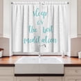 thumbnail image 2 of Ambesonne Nap Text Kitchen Curtains, Sleep is the Best Wording, 55"x39", Seafoam Pearl, 2 of 3