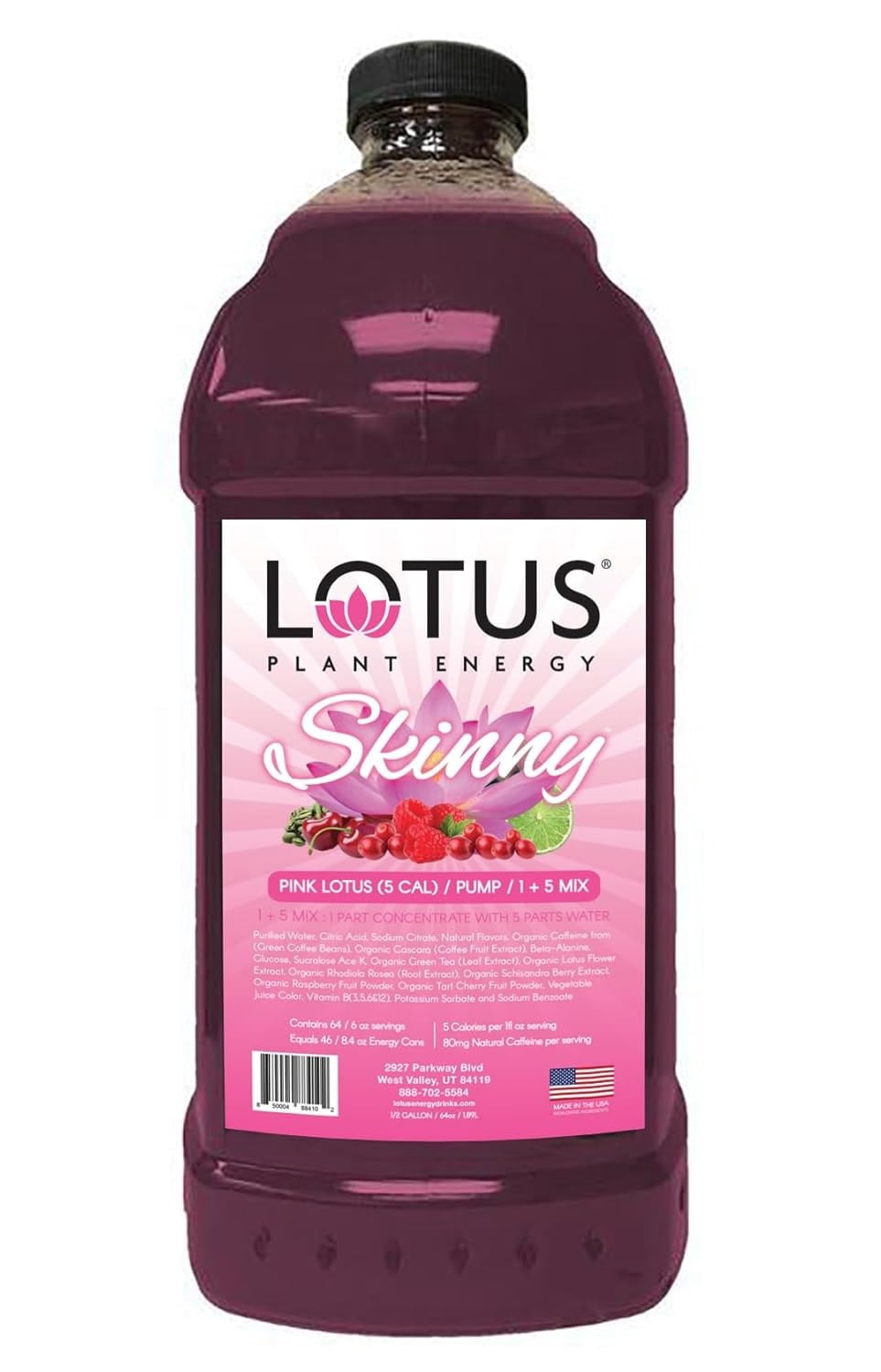 Lotus Plant Power 5:1 Energy Concentrate 64 fl oz (Skinny Pink)