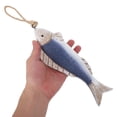 thumbnail image 5 of NICEXMAS Mediterranean Style Hand Carved Blue Wooden Fish Wall Decor for Beach Home Accent, 5 of 8