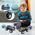 thumbnail image 4 of Remote Control Monster Truck With Boat Trailer - 2.4GHz Handheld Remote Control Off-Road Toy Car, Available In Multiple Colors, Equipped With Shatterproof Tires And Led Lights., 4 of 5