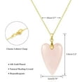 thumbnail image 6 of Crystal Necklaces for Women, Healing Heart Shaped Stone Peandant Necklace 14K Gold Plated Natural Gemstone Jewelry Gifts, 6 of 15
