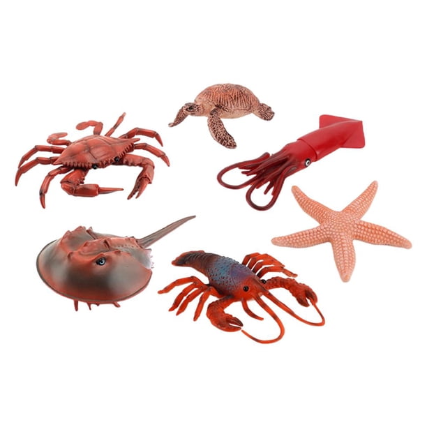 Figuras de acción Juguetes de aprendizaje Adornos Figuras de de juguete para niñas 6 piezas rojo Zulema Vida marina simulada