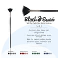 thumbnail image 2 of Black Swan Synthetic Red Sable Fan Paint Brushes - Fan Size # 4 -  Professional Quality Long Handle Paint Brushes for Oil, Heavy Body Media and Acrylic - Artists of All Levels, 2 of 7