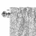 thumbnail image 4 of Grey Spring Floral Rod Pocket Curtain Valance, Farmhouse Flowers Elegant Pastoral Farmhouse Window Valance for Living Room, Bedroom, Kitchen 54"W x 18"L, 4 of 9