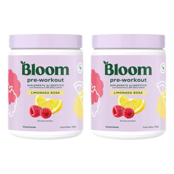 Pre Entreno Limonada Rosa Bloom 2 Pack De 350g