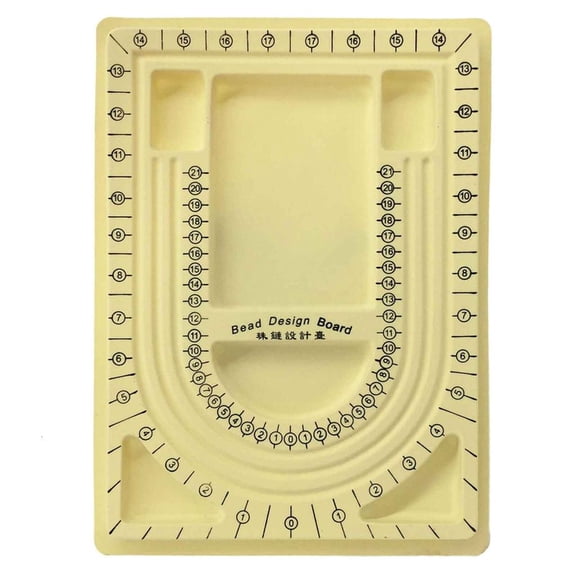 Osdhezcn Flocked Bead Board For DIY Bracelet Necklace Beading Jewelry Making Organizer Tray Craft Measuring Tool Accessories