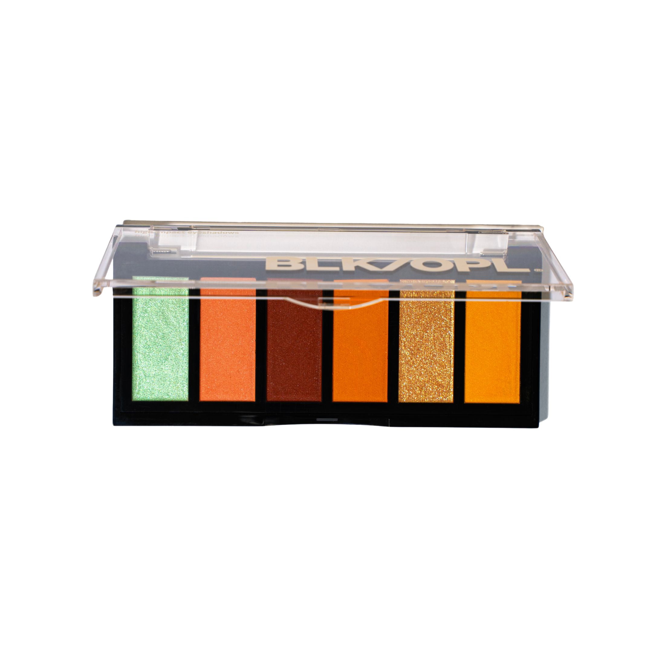 BLK/OPL 6 Well Eye Shadow Palette, Happy Hour, 0.18 oz, Highly Pigmented, Talc Free