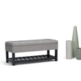 thumbnail image 5 of Simpli Home Saxon 43 inch Wide Transitional Rectangle Storage Ottoman Bench in Dove Grey Linen Look Fabric, 5 of 5