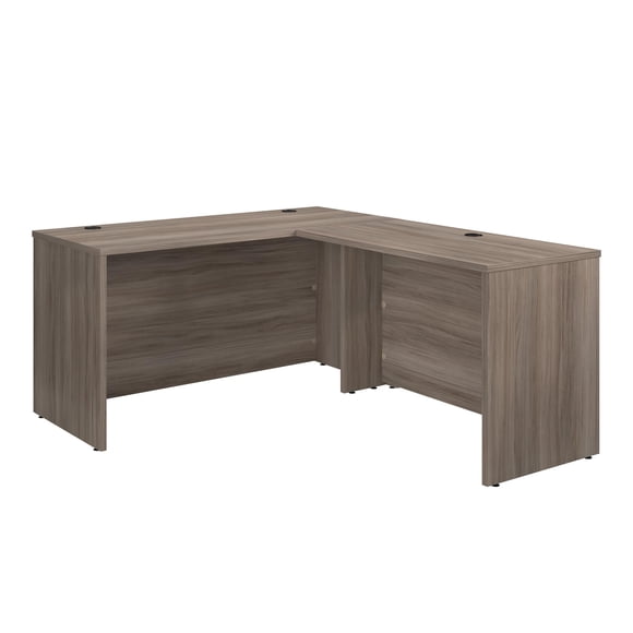 Sauder Affirm 60" Desk and 42" Return in a Hudson Elm Finish