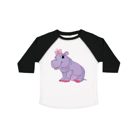 

Inktastic Cute Purple Hippo Gift Toddler Toddler Girl T-Shirt