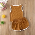 thumbnail image 2 of Girls boys summer sleeveless vest + elastic waist drawstring shorts sports suit, 2 of 4