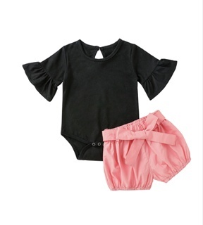 black short set romper