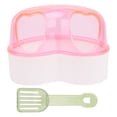 thumbnail image 1 of Baño para hámster, bañera para mascotas pequeñas, adorable baño de arena, puerta en forma de corazón, lavabo para hámster, chinchilla, pala de color aleatorio, 1 of 7