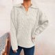 thumbnail image 4 of Suéter de cuello en V para mujer, suéter de punto de manga larga a la moda con cuello en V, suéter, tops para mujer, 4 of 5
