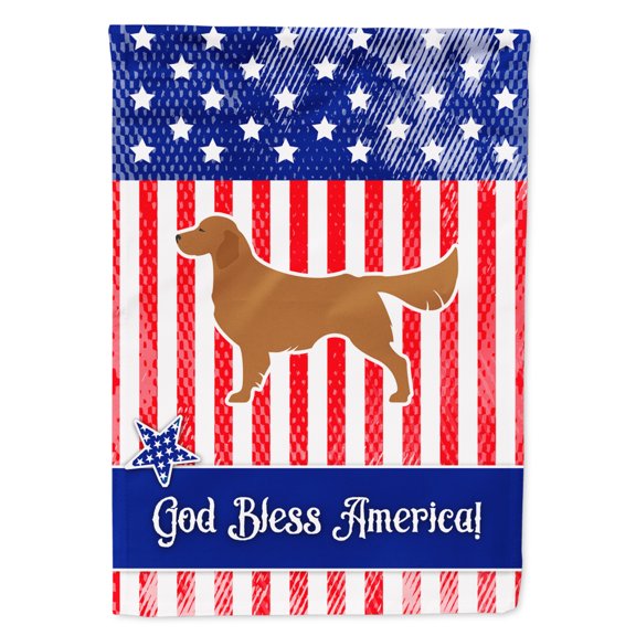 USA Patriotic Golden Retriever Garden Flag