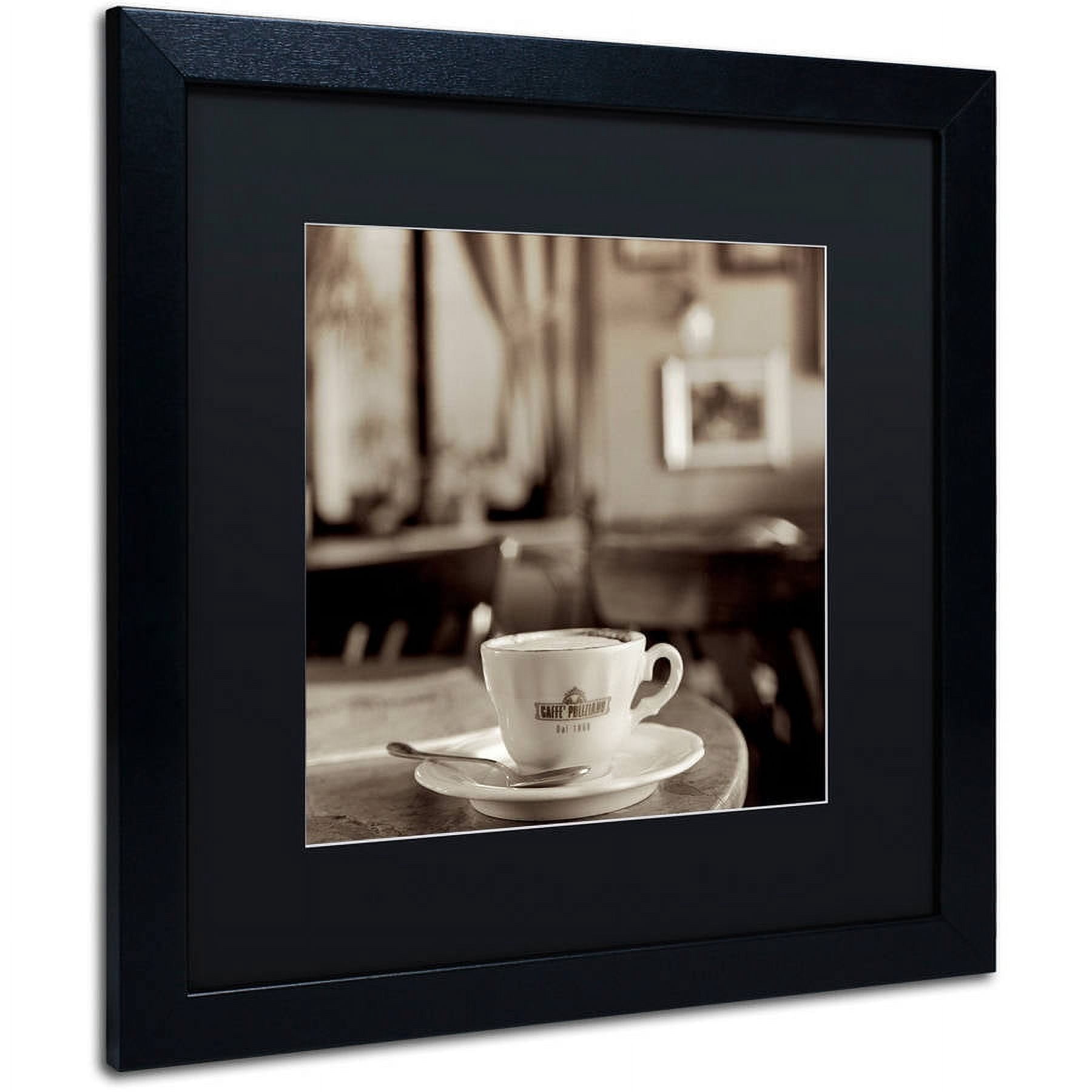 Trademark Fine Art "Tuscany Caffe IV" Canvas Art by Alan Blaustein, Black Matte, Black Frame