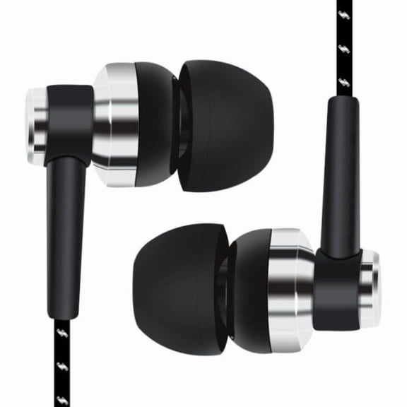 Universal Earbuds 3.5mm Jack Headset with Microphone Braided Cable High Bass
