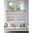 thumbnail image 4 of Buffalo Plaid Tier Curtains 36 Inch Length,Sheer Curtains for Bedroom Living Room Dusty Rose Pink Farmhouse Gingham Striped Short Kitchen Curtains Drapes for Small Half Window 27.5"x36" 2 Panels, 4 of 7
